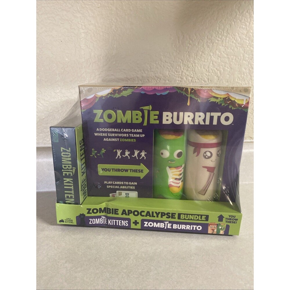 Zombie Apocalypse Party Game Bundle Zombie Exploding Kittens + Zombie Burrito